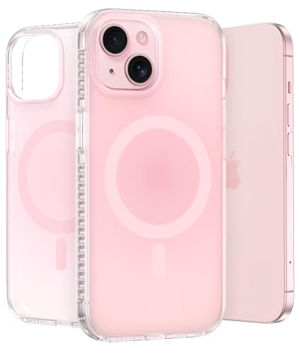 LONLI Hue - for iPhone 15 Case [Compatible with Magsafe] - Frosted Pink - [10FT Drop Protection] [4 Airbag Cushioned Corners] - Cute, Unique and Aesthetic (2023) von LONLI