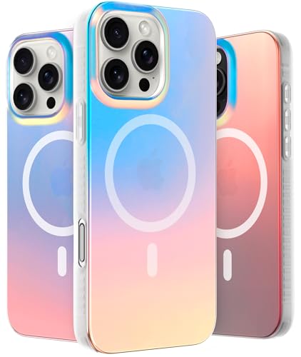LONLI Hue - für iPhone 16 Pro Hülle - Handyhülle in holografischer schillernder Optik - [Kompatibel mit Magsafe] - Niedliche, einzigartige und ästhetische stoßfeste Abdeckung von LONLI