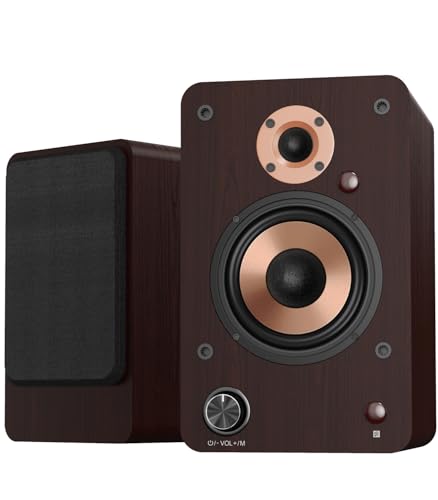 LONPOO Bluetooth Regal-Lautsprecher mit 4'' Woofer, 50Wx 2 Aktiv-HiFi-Lautsprecher mit Optisch, Koaxial, RCA, USB, AUX-Eingang für TV/Computer/mini Record Player/Smartphones LONPOO Bluetooth Regal-Lautsprecher mit 4'' Woofer, 50Wx 2 Aktiv-HiFi-Lautsprecher mit Optisch, Koaxial, RCA, USB, AUX-Eingang für TV/Computer/mini Record Player/Smartphones von LONPOO