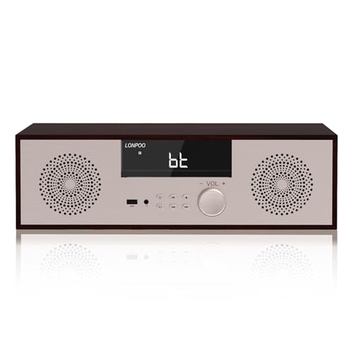 LONPOO Stereo System for Home with CD Player,40W Home Stereo System CD Player with Speakers Bluetooth, USB Playback, FM Radio, Aux-Input,Earphone Port LONPOO Stereo System for Home with CD Player,40W Home Stereo System CD Player with Speakers Bluetooth, USB Playback, FM Radio, Aux-Input,Earphone Port von LONPOO