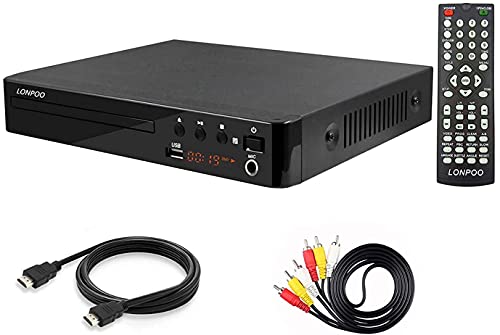 LP-099 DVD Player for TV, Region-Free CD Player with HDMI Connection (1080p Upscaling), AV Output, USB Input, All Regions Free Integrated PAL NTSC System von LONPOO