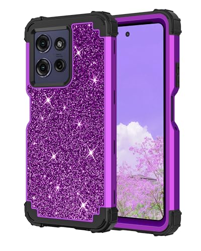LONTECT Schutzhülle für Moto G Power 5G 2025, glitzernd, 3-in-1, stoßfest, strapazierfähig, Hybrid-Schutzhülle für Motorola Moto G Power 5G 2025, glänzendes Dunkelviolett LONTECT Schutzhülle für Moto G Power 5G 2025, glitzernd, 3-in-1, stoßfest, strapazierfähig, Hybrid-Schutzhülle für Motorola Moto G Power 5G 2025, glänzendes Dunkelviolett von LONTECT