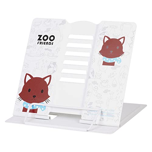 LONTG Metall Buchständer Verstellbarer Leseständer Junge Mädchen Reading Holder Tablet Kochbuch Ständer Kinder Cartoon Buchhalter Multifunktionaler Book Stand Halter für Büro Schule Küche von LONTG