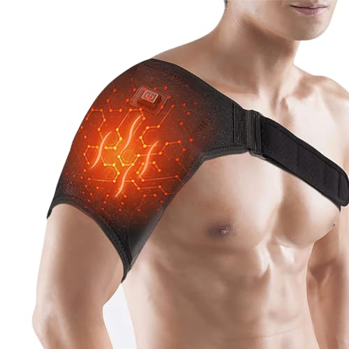 LONTG Schulterbandage USB Heizung Schulterstütze Elektrischer Schulterpolster mit Dreistufiger Temperaturkontrolle Verstellbarer Heizgurt Heizkissen Wärmetherapie Schulterheizung für Schmerzlinderung LONTG Schulterbandage USB Heizung Schulterstütze Elektrischer Schulterpolster mit Dreistufiger Temperaturkontrolle Verstellbarer Heizgurt Heizkissen Wärmetherapie Schulterheizung für Schmerzlinderung von LONTG