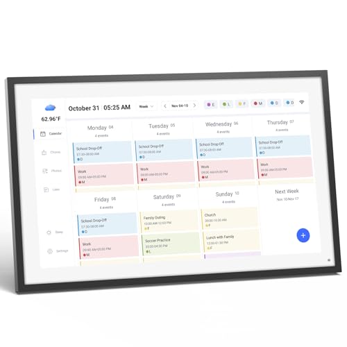 LOOFII 39,6 cm (15,6 Zoll) intelligenter digitaler Kalender und Aufgabengrafik, interaktiver Full HD-Touch-Display für Familienplanung, Wandmontage, Organisation von von LOOFII