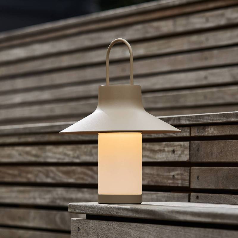 LOOM DESIGN LED-Akku-Tischleuchte Shadow Large, beige, IP65 von LOOM DESIGN