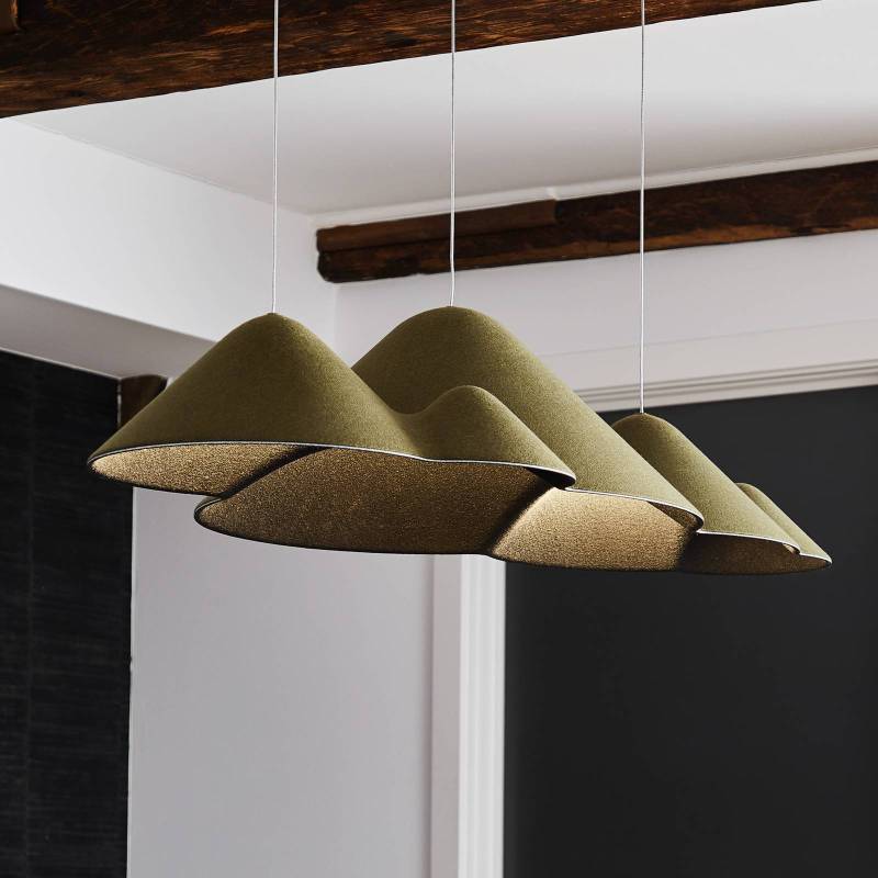 LOOM DESIGN LED-Hängelampe Panorama grün/schwarz Filz 106 cm von LOOM DESIGN