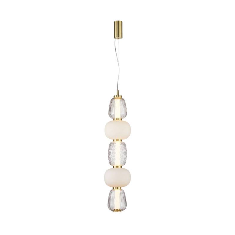 LOOM DESIGN LED-Hängelampe Pearl 5 amber/gold Glas Höhe 78cm von LOOM DESIGN