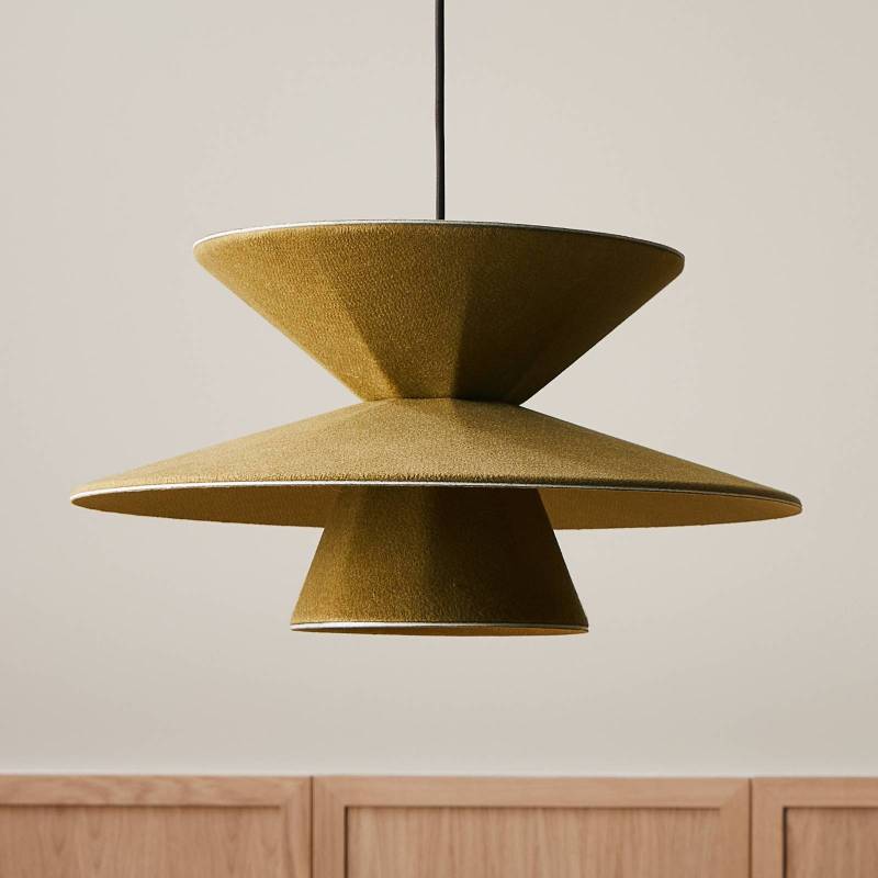 LOOM DESIGN LED-Hängeleuchte Morphic, grün, Filz, Ø 50 cm von LOOM DESIGN