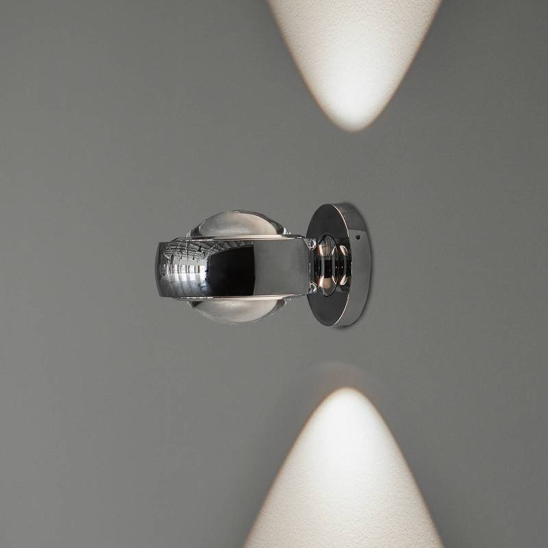 LOOM DESIGN LED-Wandlampe Optic chromfarben Aluminium Ø 12cm von LOOM DESIGN