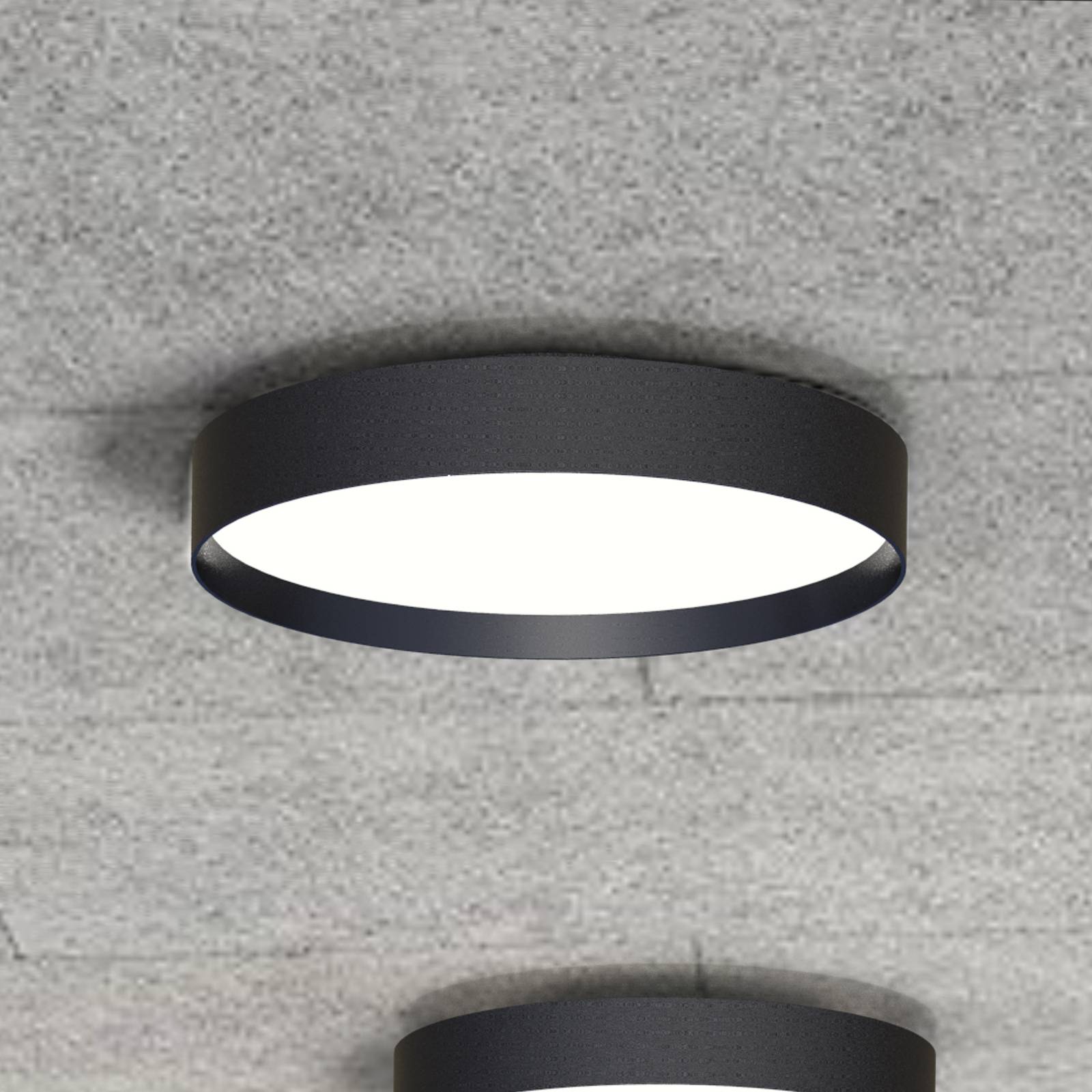 LOOM DESIGN LED-Deckenleuchte Lucia, schwarz, Ø 45 cm Alu LOOM DESIGN LED-Deckenleuchte Lucia, schwarz, Ø 45 cm Alu von LOOM DESIGN