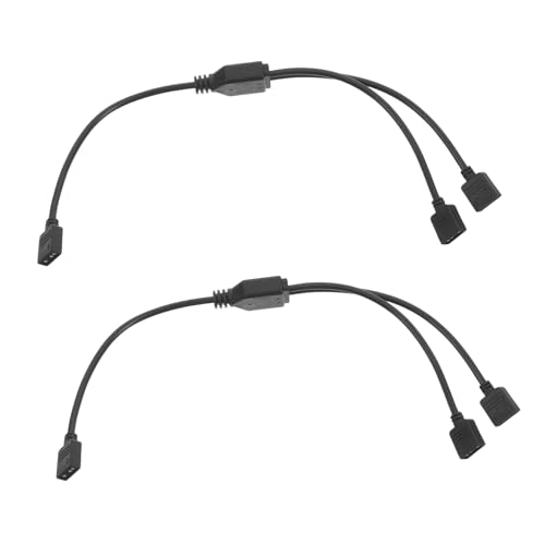 LOORGVEL 2 Stück Motherboard-Synchron isator Computerplatine -Verlängerungskabel Mikroprozessor -Board -Verlängerungskabel argb-kabel RGB-Verlängerungskabel Plastik Black von LOORGVEL