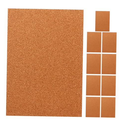 LOPUNER 10 Stück Schalldichtes Korkpapier Büro Korktafel Schreibtisch Pinnwand Kleine Korktafeln Für Wände Natürliches Schokoladenholz von LOPUNER