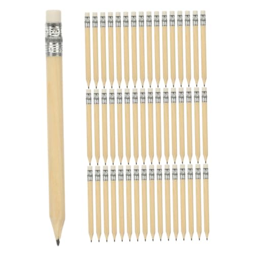 LOPUNER 100 Stück Holzfarbstift Klassenzimmer Griffe mechanisch kleine Stifte bleistift praktische Handstifte Malen und Schreiben von Holzstiften hölzern Khaki von LOPUNER