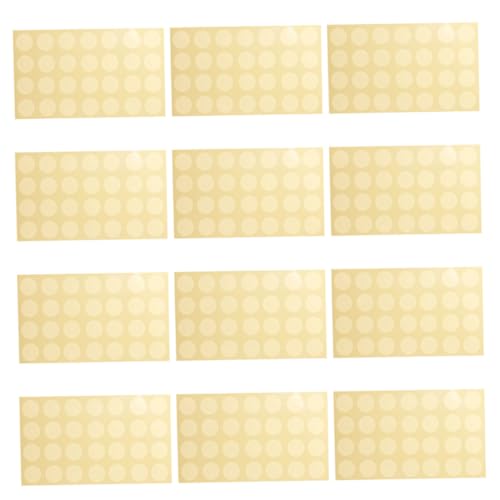 LOPUNER 12 Blatt Loseblatt-Schutzaufkleber Pads Lochabdeckung locher aufkleber Lochverstärkungsaufkleber Papier Binderlöcher Aufkleber Lochstanzverstärkung Lochschutz PVC selbstklebend von LOPUNER