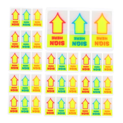 LOPUNER 120 Stück -Warnaufkleber Markierungen Etikett Expo-Marker Kindergarten Index-Tabs Farben Hinweisaufkleber, der Richtungsaufkleber anzeigt praktische Pfeilanzeiger Papier von LOPUNER