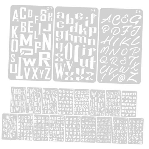 LOPUNER 20 Blatt Buchstabenschablone Linealmaterial Alphabet Schablonen Und Für Schriftschablonen Schreibschrift Schablone Buchstaben Kalligraphie Schablonen Buchstabenschablone LOPUNER 20 Blatt Buchstabenschablone Linealmaterial Alphabet Schablonen Und Für Schriftschablonen Schreibschrift Schablone Buchstaben Kalligraphie Schablonen Buchstabenschablone von LOPUNER