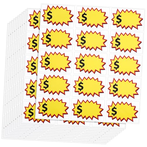 LOPUNER 20 Blatt Schild Groß Zahlenetiketten Aufkleber Weiß Clip- Organisation Im Freien Garage Verkaufsaufkleber Hofverkauf Liefert Yard Sale Tags Kupferplattenaufkleber Gelb LOPUNER 20 Blatt Schild Groß Zahlenetiketten Aufkleber Weiß Clip- Organisation Im Freien Garage Verkaufsaufkleber Hofverkauf Liefert Yard Sale Tags Kupferplattenaufkleber Gelb von LOPUNER