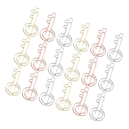 LOPUNER 30 Stück Dateiklassifizierungsordner Gold geformt bunt Farbe Blau Multi-Gebrauchspapierclips süße Büroklammer Büroklammern fürs Büro Mini-Büroklammern Mehrzweck-Büroklammern Metall von LOPUNER