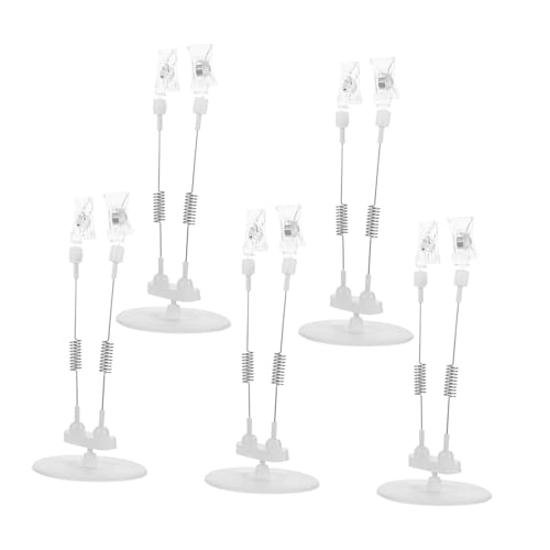 LOPUNER 5 Stück schüttel die Karten wiederverwendbar kippen hängend Clips für Einzelhandelsschilder Clips für den Supermarkt Clips für Werbeetiketten Clips für Warenpreisschilder Plastik von LOPUNER