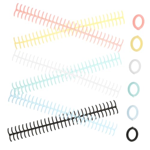 LOPUNER 6 Stück Bindungsring binden Ringordner für lose Blätter Spiral- Spiralbindung Notizbuch mit losen Blättern Notebook-Ring selber machen Planerordner loser Blattring Ringbuch Plastik von LOPUNER