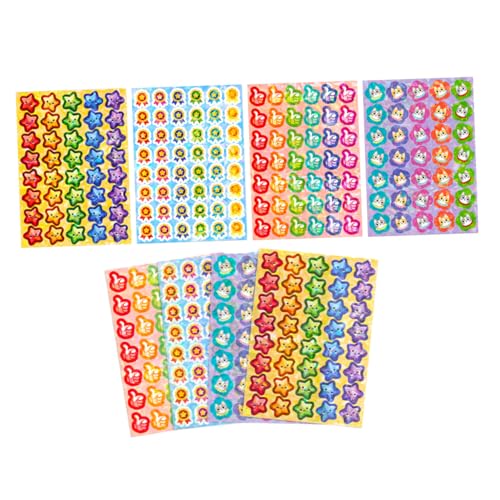LOPUNER 8 Blatt Belohnungsaufkleber glänzend Aufkleber für Kleinkinder Klassenzimmer Spaß Aufkleber dekoration stickbilder Aufkleber ermutigen Aufkleber für Vinyl-Aufkleber von LOPUNER