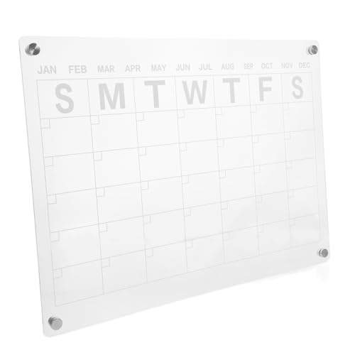 LOPUNER Magnettafel für Kühlschränke löschbar Tagesplanungstafel Magnetischer Kühlschrank Planertafel trocken abwischbar magnetische Zeitplantafel Acryl Transparent von LOPUNER