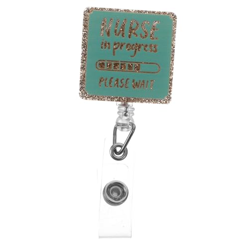 LOPUNER Schwenkbare Krokodilklemme einziehbar Spule Haken ID -Kartenhalter Rollen reisen tragbarer Abzeichenclip Ausweishalter für Krankenschwester Namensbadehalter Acryl von LOPUNER
