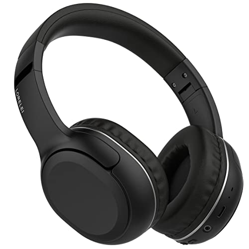 LORELEI B-C5 Kabellose Kopfhörer Bluetooth On-Ear-Headset Bulit in Mikrofon, 30H Spielzeit, BT 5.3 Lightgewichtht Faltbare Kopfhörer für Tablet/iPad/Jugendliche/Erwachsene (Space Black) von LORELEI