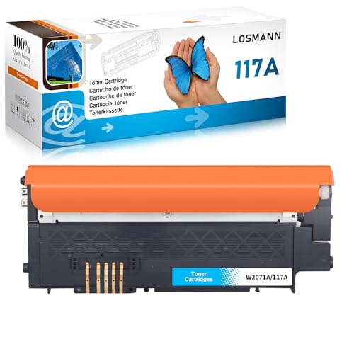 LOSMANN 117A Toner kompatibel für HP 117A W2071A Toner mit Chip für HP Color Laser 150 a 150 nw 150 Series MFP 170 MFP 178 nw MFP 178 nwg MFP 179 FNG MFP 179 fnw (Cyan) von LOSMANN