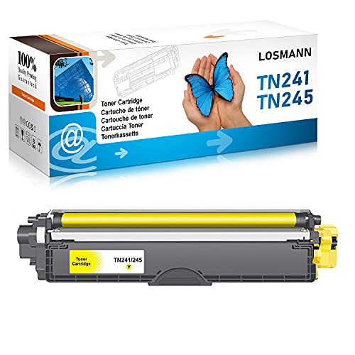 LOSMANN 1x Gelb Toner Kompatibel Brother TN-241 TN-245 für Brother HL-3150CDN HL-3150CDW HL-3152CDW HL-3170CDW HL-3172CDW MFC-9130CW MFC-9140CDN MFC-9142CDN MFC-9330CDW MFC-9332CDW MFC-9340CDW von LOSMANN