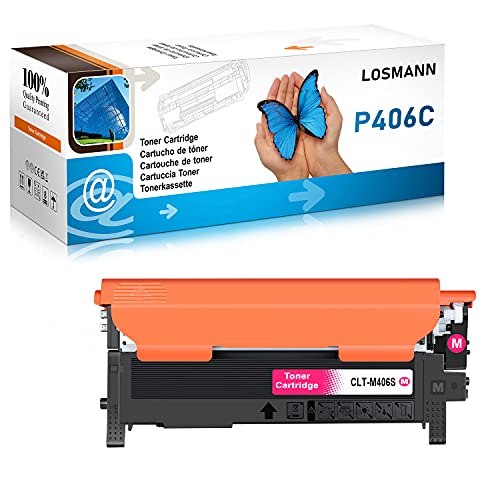 LOSMANN 1x Magenta Toner Kompatibel für Samsung CLT-406S CLP-360 CLT-M406S für Samsung CLX-3300 CLX-3302 CLX-3303 CLX-3303FW CLX-3304 CLX-3305 CLX-3305FN CLX-3305FW CLX-3305W CLP-367W CLP-368 CLP-360 von LOSMANN