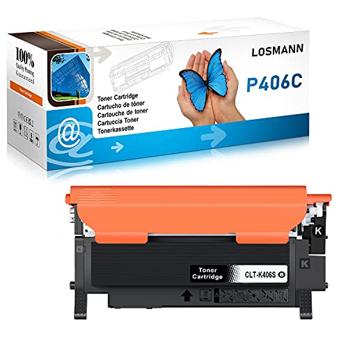 LOSMANN 1x Schwarz Toner Kompatibel für Samsung CLT-406S CLP-360 CLT-K406S für Samsung Xpress C410W C460 C460FW C460W C467W Samsung CLP-360 CLP-360N CLP-360ND CLP-362 CLP-363 CLP-364 CLP-365 CLP-365W von LOSMANN