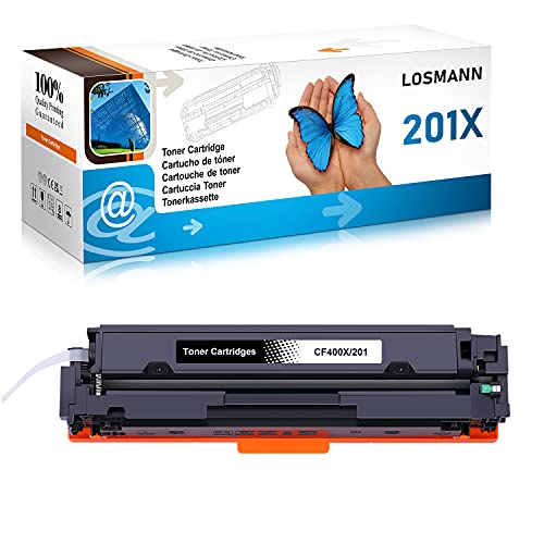 LOSMANN 1x Toner Kompatibel für HP CF400X 201X CF400A 201A für HP Color LaserJet Pro M252dn M252dw M252n M270 Series M274dn M274n MFP M270 Series MFP M277c6 MFP M277dw MFP M277n - Schwarz 2.800 Seiten von LOSMANN