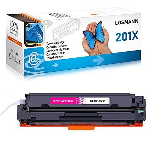 LOSMANN 1x Magenta Toner (2300 Seiten) für HP Color LaserJet Pro M 252 dn, dw, n, 270 Series, 274 MFP 277 c6, n - Hohe Kapazität und professionelle Fertigung von LOSMANN