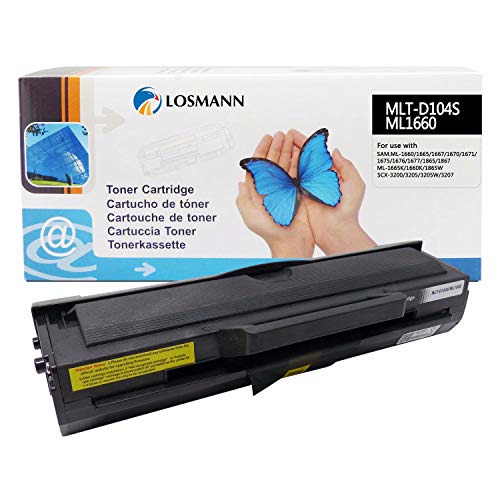 LOSMANN 1x Toner Kompatibel für Samsung ML-1660 / MLT-D1042S/ELS für ML1660 ML1660N ML1665 ML1666 ML1670 ML1672 ML1674 ML1675 ML1678 ML1860 ML1865 ML1865W SCX3000 SCX3200 SCX3200W SCX3205 SCX3205W von LOSMANN