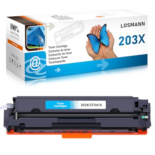 LOSMANN 203X Toner Kompatible für HP 203X CF541X 203A CF541A für HP Color Laserjet Pro MFP M281fdw MFP M280nw MFP M281cdw MFP M281fdn , HP Color Laserjet Pro M254dw M254dn M254nw (Cyan) von LOSMANN