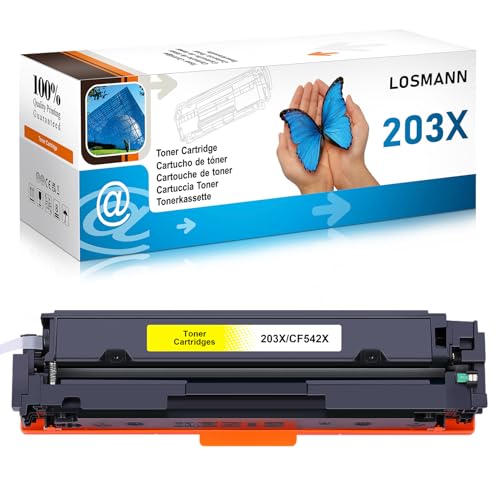 LOSMANN 203X Toner Kompatible für HP 203X CF542X 203A CF542A für HP Color Laserjet Pro MFP M281fdw MFP M280nw MFP M281cdw MFP M281fdn , HP Color Laserjet Pro M254dw M254dn M254nw (Gelb) von LOSMANN