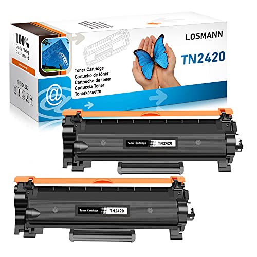LOSMANN 2X Toner Kompatibel MIT CHIP für Brother TN-2420 TN-2410 TN2420 für Brother HL-L2350DW HL-L2357 HL-L2357DW HL-L2370 HL-L2370DN HL-L2375 HL-L2375DW MFC-L2710 MFC-L2710DN MFC-L2710DW MFC-L2730 von LOSMANN