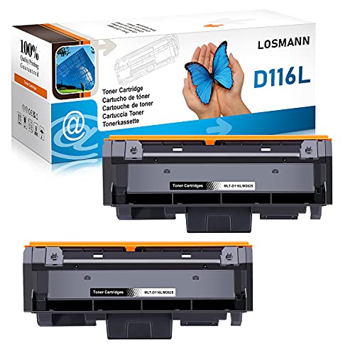 LOSMANN 2x Schwarz Toner Kompatibel für Samsung MLT-D116L für SL Xpress M2835DW M2870FD M2870FW M2871FW M2875DW M2875FD M2875FW M2875ND M2876 M2885FW M2620D M2620ND M2625D M2625F M2625FN M2625N M2626 von LOSMANN