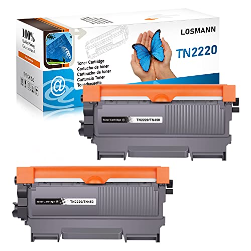 LOSMANN 2x Toner Kompatibel für Brother TN-2220 TN2220 TN-2010 TN2010 für HL-2250 DN DNR 2270 DW 2275 DW 2280 DW, MFC-7360 N Ne 7460 DN 7470 D 7860 DN DW,DCP-7055 DCP-7055W DCP-7057 DCP-7060 DCP-7060D von LOSMANN