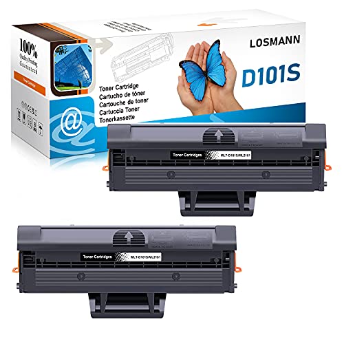 LOSMANN 2x Toner Kompatibel für Samsung MLT-D101S/ELS MLT-D101S ML-2161 für Samsung SCX-3405W SF-760P ML-2160 ML-2162 ML-2164 ML-2164W ML-2165 ML-2165W ML-2168 SCX-3400 SCX-3400F SCX-3401 SCX-3405 von LOSMANN
