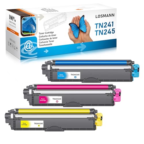 LOSMANN 3X Toner Kompatibel für Brother TN-241 TN-245 für Brother DCP-9020CDW DCP-9022CDW MFC-9130CW MFC-9140CDN MFC-9142CDN MFC-9330CDW MFC-9332CDW MFC-9340CDW MFC-9342CDW HL-3140CW HL-3142CW von LOSMANN