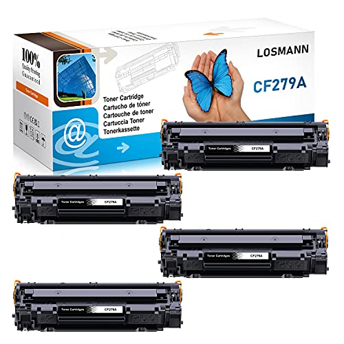 LOSMANN 4X Ersatz Toner Patrone Kompatibel für HP CF279A CF279 CF-279 A 279A 79A für HP Laserjet Pro M12, M12a, M12 Series, M12w, MFP M26a, MFP M26nw, MFP M26 Series ( Schwarz ) von LOSMANN