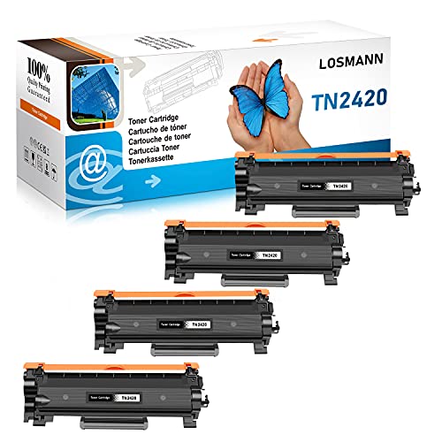 LOSMANN 4X Toner Kompatibel MIT CHIP für Brother TN-2420 TN-2410 TN2420 für Brother MFC-L2730DW MFC-L2735 MFC-L2735DW MFC-L2750 MFC-L2750DW DCP-L2510 DCP-L2510D DCP-L2530 HL-L2350 HL-L2310 HL-L2310D von LOSMANN