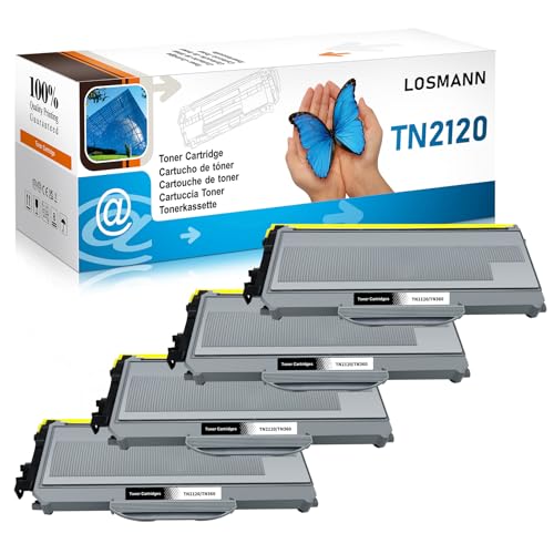 LOSMANN 4X Toner kompatibel als Ersatz für Brother TN-2120 TN2120 für Brother DCP-7030 DCP-7040 DCP-7045N HL-2140 HL-2150N HL-2170 HL-2170W MFC-7320 MFC-7340 MFC-7440N MFC-7840W von LOSMANN