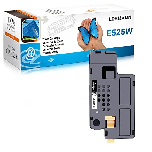 LOSMANN E525W schwarz kompatible Toner als Ersatz für Dell E525 E525BK 593-BBLN / DPV4T Black 2000 Seiten (1 Schwarz) von LOSMANN
