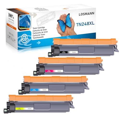 LOSMANN TN248XL Toner Kompatibel für Brother TN-248BK TN-248C TN-248M TN-248Y für Brother DCP-L3515CDW MFC-L3760CDW HL-L3215CW DCP-L3520CDW DCP-L3560CDW MFC-L8390CDW MFC-L3740CDW HL-L3220CW (4-Pack) von LOSMANN