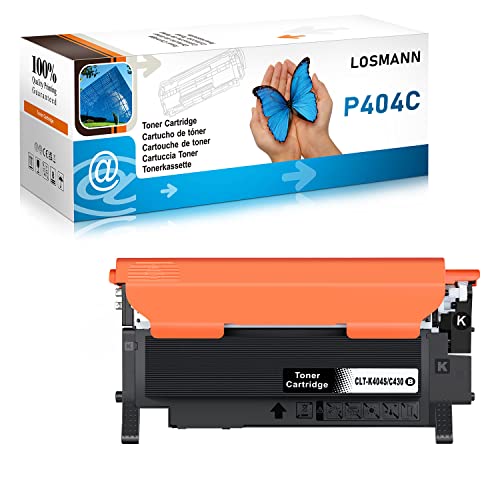 LOSMANN Toner Kompatibel für Samsung P404 CLT-P404C 404S CLT-K404S CLT-C404S CLT-M404S CLT-Y404S für Xpress SL-C430W C480FW C480W C480 C430 C480FN C433 (1x Schwarz) von LOSMANN