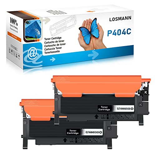 LOSMANN Toner Kompatibel für Samsung CLT-K404S CLT-P404C for Samsung Xpress SL C480W C480FW C430W C480FN C480 C430 C48X C43X (2X Schwarz) von LOSMANN